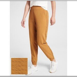 Athleta Textured Brooklyn Jogger Women’s Size 8 Stretch Pockets In Tuscan Gold